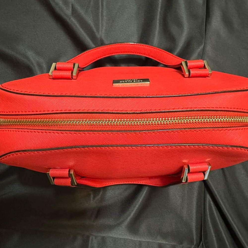 Kate Spade Newbury Lane Leather Satchel in Coral - Picture 5 of 7